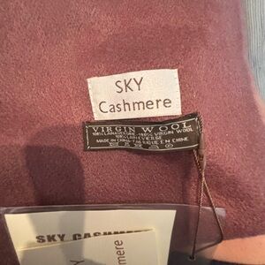 Sky Cashmere Rosewood Fringe Scarf